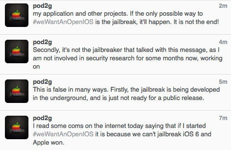 Pod2G ritratta: “se l’unico modo per rendere più aperto iOS è il jailbreak, allora ce ne sarà uno. Non è finita!”