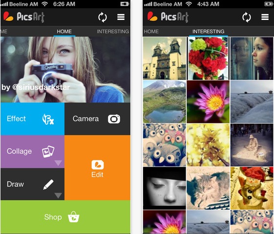 PicsArt, una splendida applicazione gratuita per l’editing fotografico