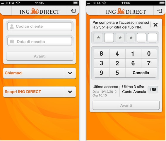 L’app ufficiale ING Direct per tutti gli utenti iPhone