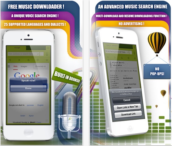 Scarica musica gratis con Voice Music Downloader per iPhone