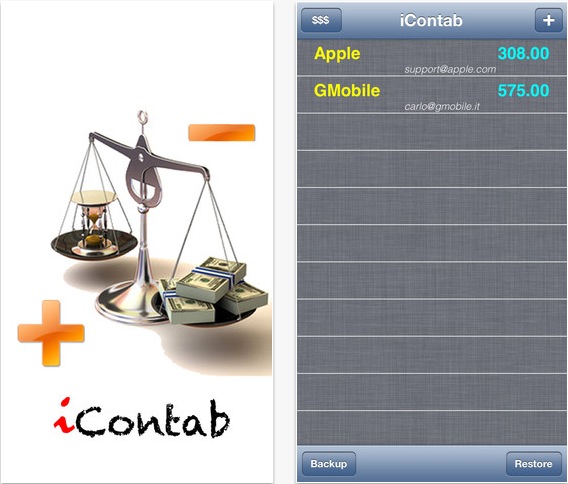 iContab: l’app per gestire i propri crediti ed i propri debiti