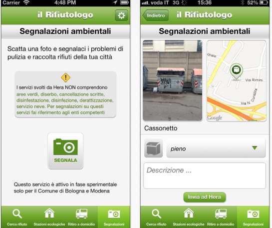 Hera, segnalazioni sui rifiuti: a Bologna da oggi basta un’app