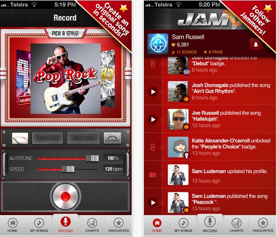 Con Jam for iPhone diventi una star del rock!