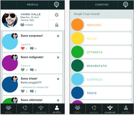Nasce Moodat, la nuova app per condividere le proprie emozioni