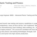 Apple cerca ingegneri specializzati in sviluppo di prodotti in plastica