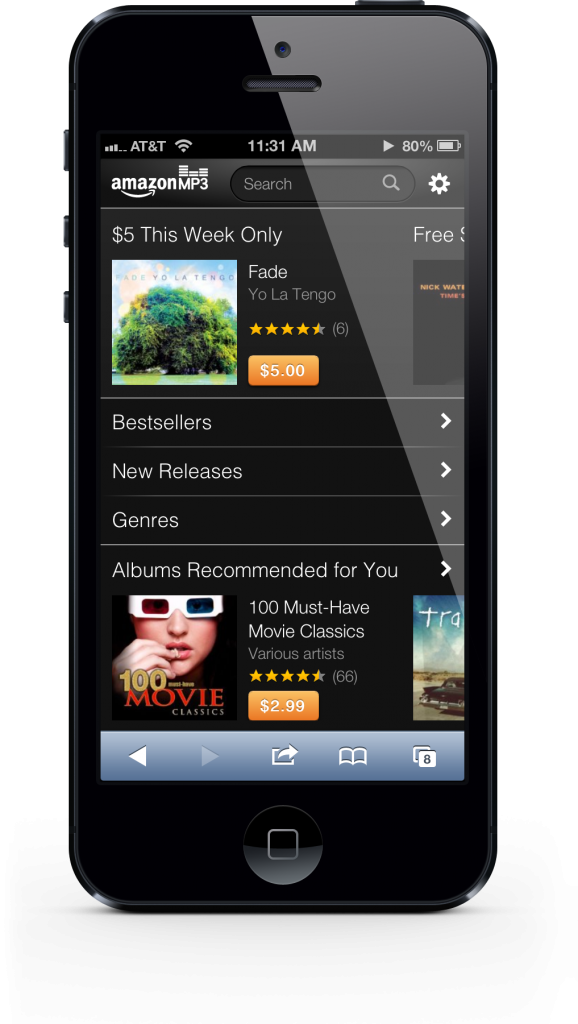 Amazon elude l’App Store ottimizzando per Safari il suo store di MP3