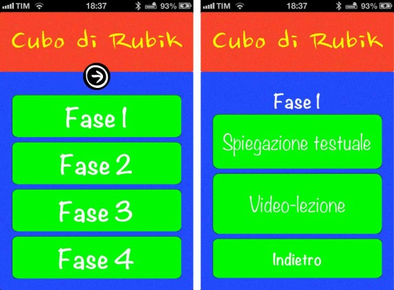 Il Cubo di Rubik e un’app che contiene una guida per risolverlo