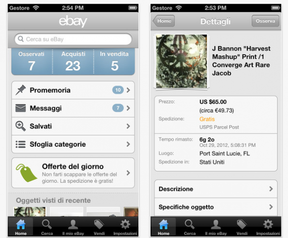 L’app ufficiale di eBay.it per iPhone si aggiorna con varie novità
