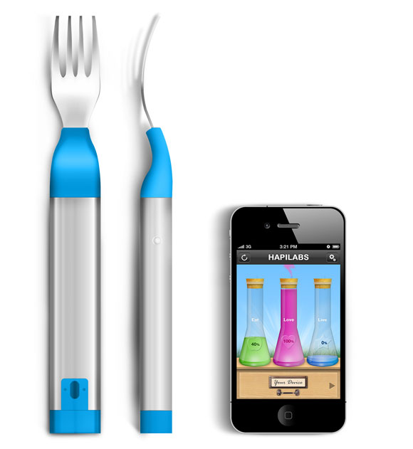 Al CES 2013 arriva HAPIfork, la forchetta digitale che si interfaccia con l’iPhone