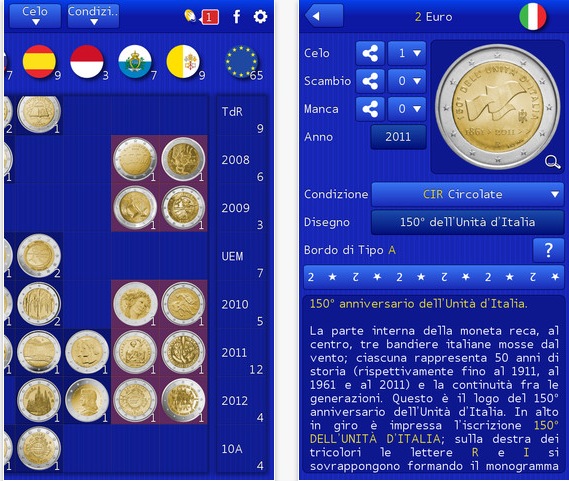 L’app Collezione Euro Monete si aggiorna alla versione 1.5
