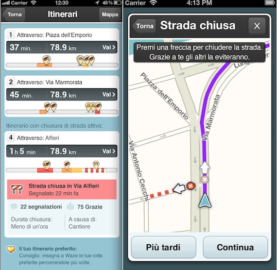 Waze 3.6: ora gli utenti possono “chiudere” le strade