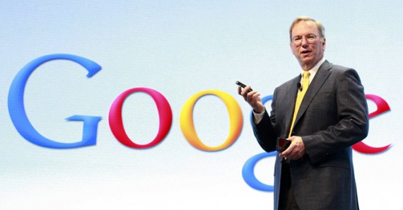 File of Google Chairman Eric Schmidt speaking at a Motorola phone launch event in New York