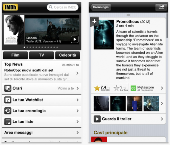 IMDb Film & TV: disponibile un aggiornamento per l’app ufficiale del famoso portale
