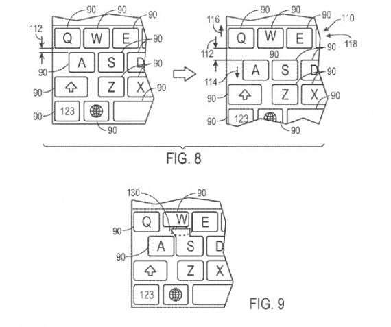 Apple brevetta l’auto-dimensionamento dei tasti per la tastiera virtuale dell’iPhone