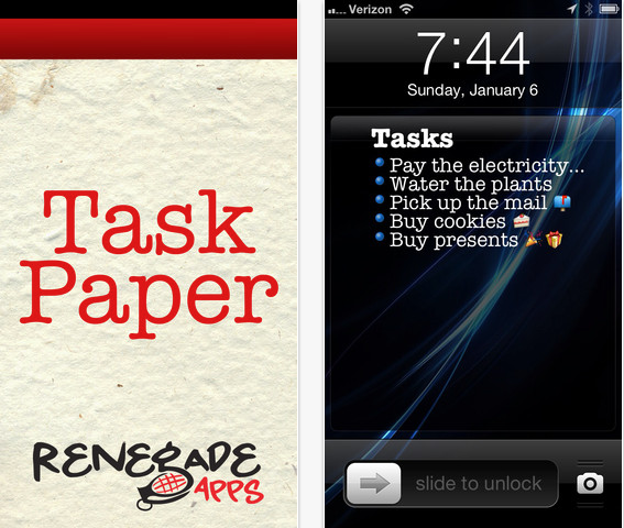 task paper
