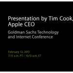 Apple trasmetterà il live webcast della presentazione di Cook presso la conferenza di Goldman Sachs