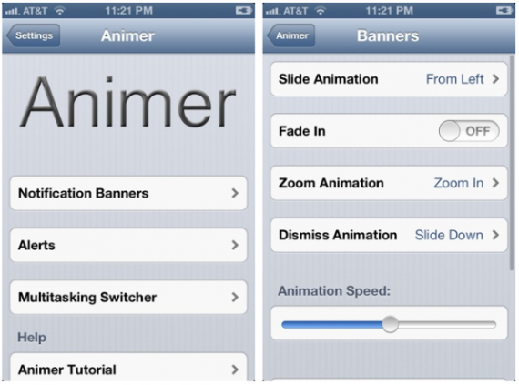 Animer, il tweak per modificare e gestire alcune animazioni dell’iPhone – Cydia