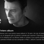 Ascolta gratuitamente il nuovo album di David Bowie su iTunes