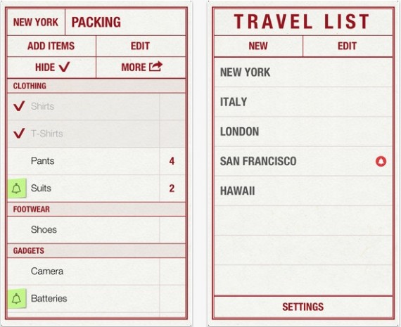 Travel List iPhone pic0