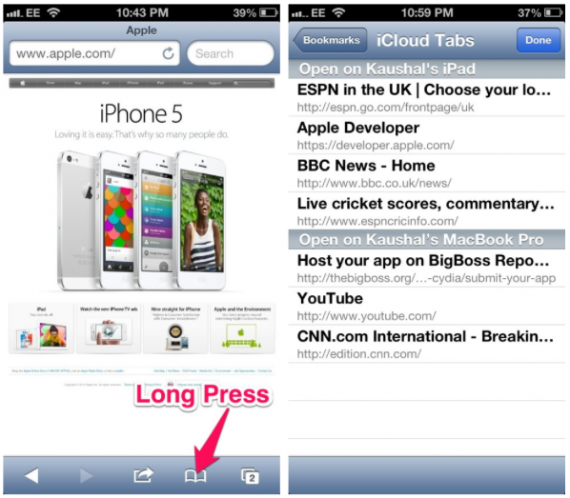 CloudTabs+ migliora i “Pannelli iCloud” in Safari – Cydia