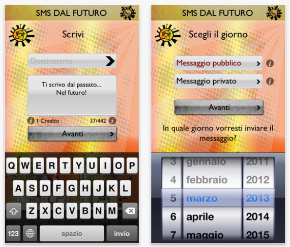 Con “SMS Dal Futuro” potrai programmare un messaggio da spedire a chi vuoi tu