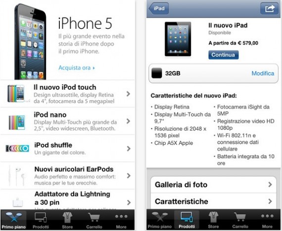 Come anticipato nei giorni scorsi Apple ha aggiornato “Apple Store” per iPhone