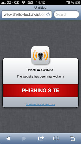 avast! SecureLine VPN iPhone pic1