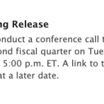 Apple terrà la conferenza finanziaria sul secondo trimestre fiscale il 23 aprile