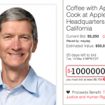 Tim Cook partecipa ad una nuova iniziativa di beneficenza: il vincitore di un’asta potrà sorseggiare un caffè con lui presso il quartier generale di Apple