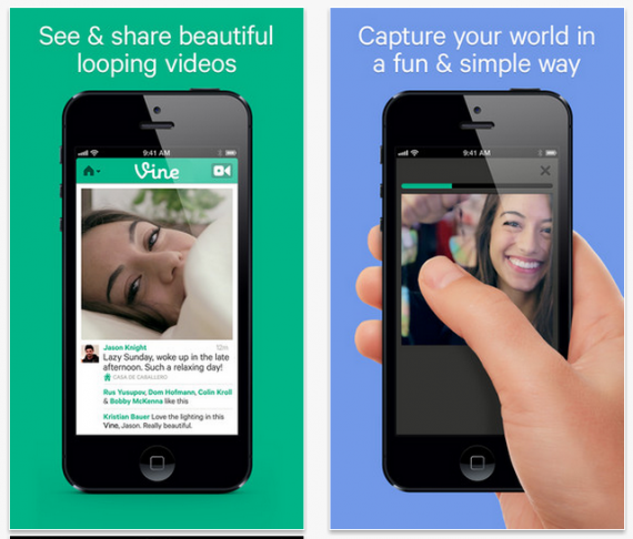 Vine si aggiorna con il supporto alla fotocamera frontale e le mentions