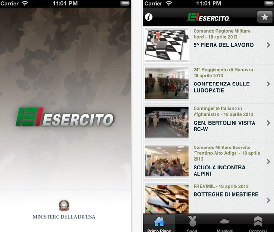 NewsEI: l’applicazione informativa dell’esercito italiano