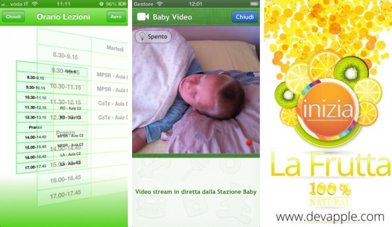 iPhoneItalia Quick Review: Orario delle Lezioni, Baby Monitor 3G e La Frutta