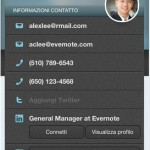 Evernote Hello 2.2: ecco la sezione Rubrica per non dimenticarti delle persone che hai incontrato