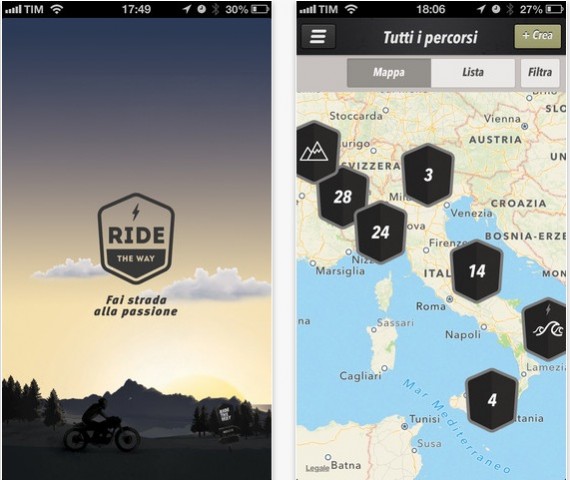 Ride the Way, l’app a misura di motociclisti