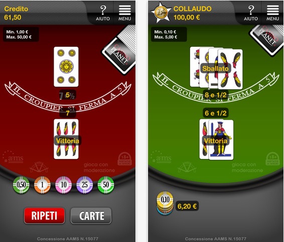 Sette e Mezzo Casino Planet iPhone pic0