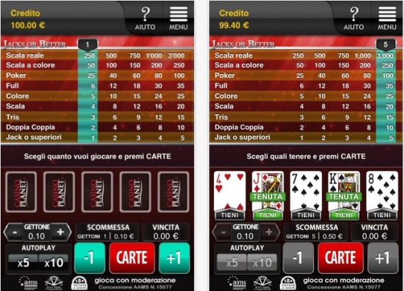 Video Poker Casino Planet iPhone pic0