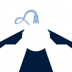 Impossible Road: montagne russe su un candido sfondo bianco