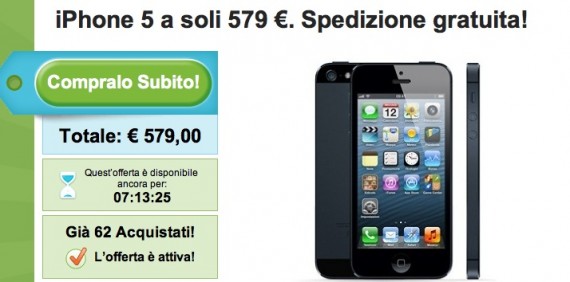 iPhone 5 in offerta al prezzo di 579€ su Groupon!