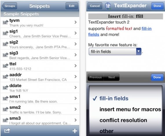 Si aggiorna TextExpander, l’app delle abbreviazioni da tastiera