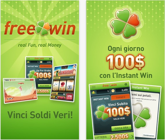 FreeWin - vinci soldi veri - iPhone