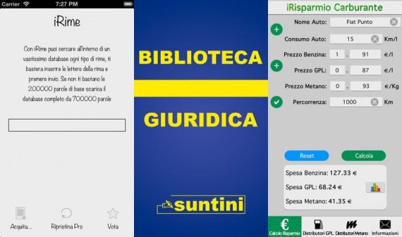 iPhoneItalia Quick Review: iRime, iGiuridica e iRisparmioCarburante