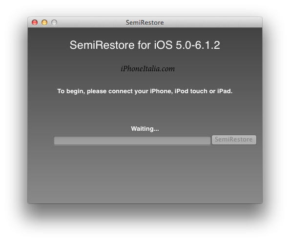 SemiRestore ottiene un’interfaccia grafica su OS X: “pronto all’85%”