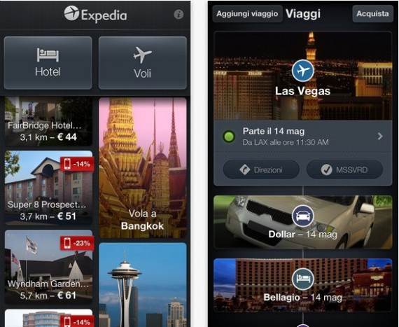 Expedia Hotels & Flight 3.1.1 approda su App Store