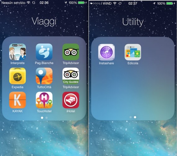 iOS 7: cartelle con icone senza limiti e con… Edicola all’interno!