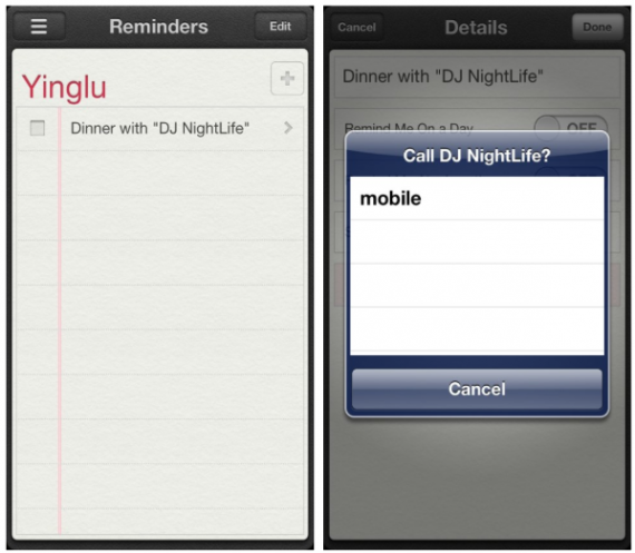 Chiamiamo i contatti dall’app Promemoria con CallReminders – Cydia