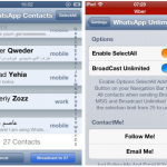 WhatsApp UnlimitedMSG permette di superare il limite delle 25 applicazioni in un un’unica chat – Cydia