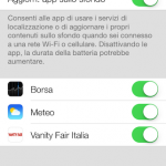 iOS 7: le applicazioni  si aggiornano in modo intelligente