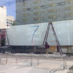 Il logo ufficiale di iOS 7 appare al Moscone Center