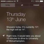 iOS 7 introduce Today, la funzione che mostra il traffico e gli eventi in maniera intelligente (e che ti consiglia di andare a dormire…)