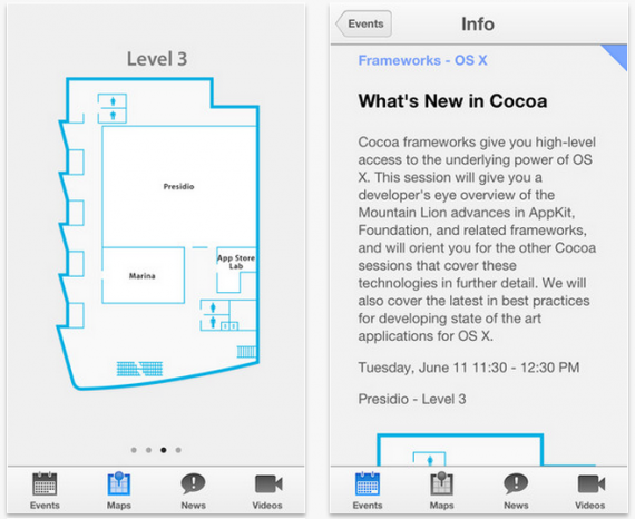 Apple aggiorna l’applicazione WWDC